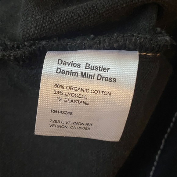 Reformation Davies bustier corset denim little black mini dress size 2 - Picture 7 of 8
